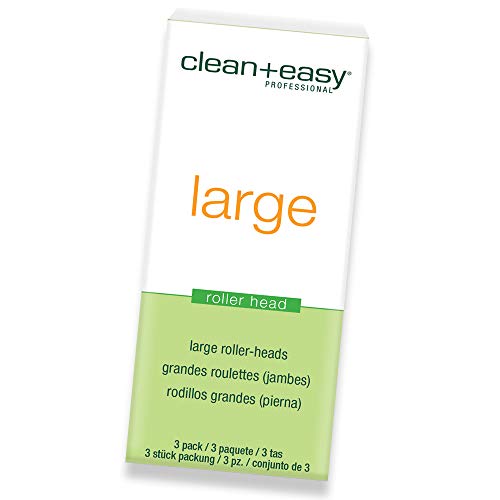Clean + Easy Large Wax Roller Heads ? Roll On Wax Refill Applicators, Compatible with Wax Cartridges for Legs & Body Hair Removal, 3 Pack