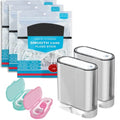 Set of Dental Floss Pick Dispensers with 520 Sticks & Travel Cases – Auto Pop-Up & Refill