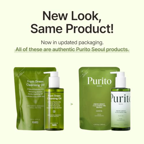 PURITO Cleansing Oil Set for Sensitive Skin - 13.52 fl oz - Hypoallergenic & Refillable