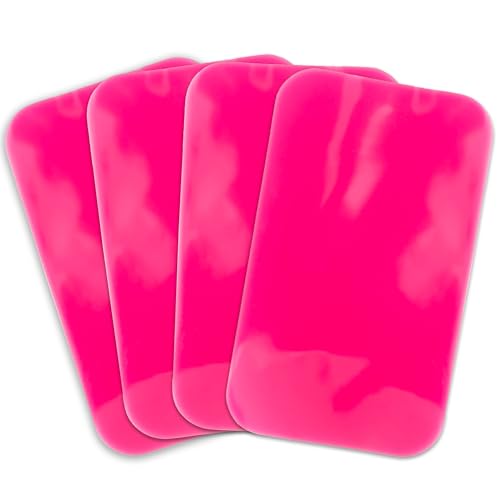 Curacoro Silicone Eyelash Pads for Lash Extension, Reusable Tray Holder for False Lashes, Soft Silicone Stand (Pack of 4)