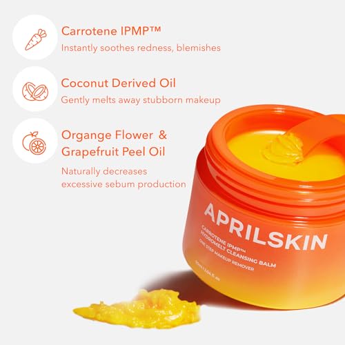 APRILSKIN Carrotene Cleansing Balm with Sebum Sweeper Pore Cleansing Silicone Brush