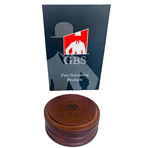 G.B.S Wooden Shaving Set with Synthetic Brush & Natural Soap Bowl - 3pc Beechwood Variation