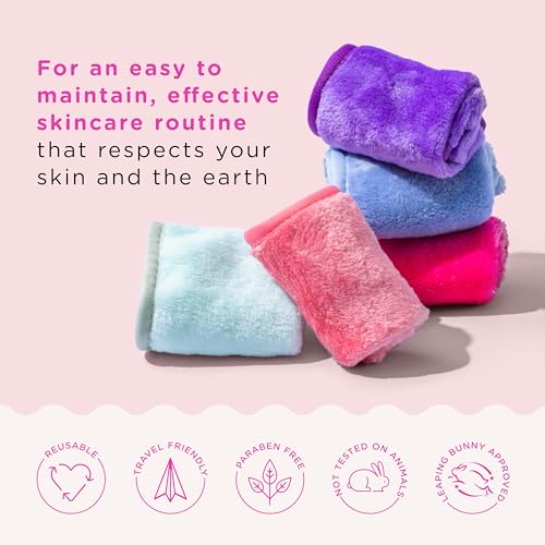 ERASE YOUR FACE Infusions Reusable Makeup Remover Cloths - Hydrating Makeup Wipes Infused with Hyaluronic Acid - Water Activated & Suitable for Sensitive Skin (2 Count)