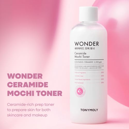 TONYMOLY Wonder Ceramide Mochi Milky Toner Set - 500ml + 100ml Hydrating Skincare