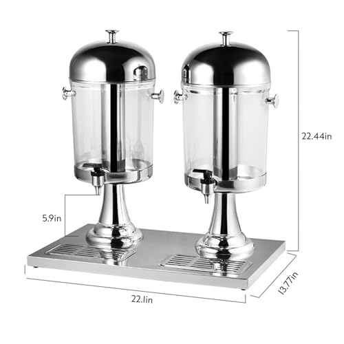 4.4 Gallon Stainless Steel Beverage Dispenser for Hot and Cold Drinks - Party & Catering Use