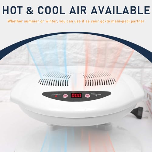 Nail Dryer for Regular Polish 400W Large Fan with Warm and Cool Air - White