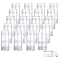 20 Pack 30ml/1oz Empty Deodorant Containers, Plastic Empty Deodorant Stick Containers, Twist Up Filling Stick Clear Deodorant Container Refillable Deodorant Bottles for DIY Chapstick Lip Balm