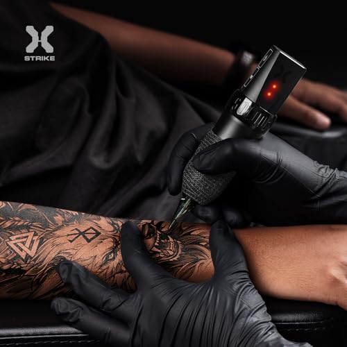 Wireless Rotary Tattoo Pen Starter Kit 2-Pack Batteries for Beginners - Includes 20 Needles & Ink