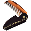 Kent 87T Tortoiseshell Folding Pocket Comb Pack of 3 - Fine Tooth Men’s Hair & Beard Grooming