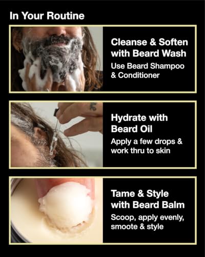 Vanilla Rum Beard Balm Leave-In Conditioner for Men - Hydrating & Taming, 2 Ounce