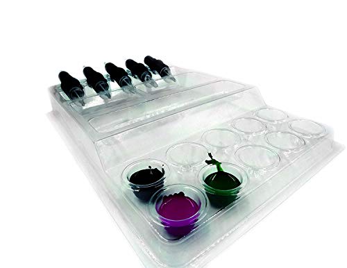 Dragon Art 25Pcs Plastic Disposable Ink Cup Tray Pigment Rack Holder for Tattoo
