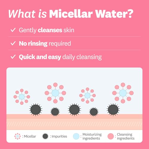 The Face Shop Rice Water Bright Micellar Water, Hydrating Face Cleanser and Makeup Remover, with Rice Active Complex¢â, Gentle for Sensitive Skin, 16.9 fl. oz