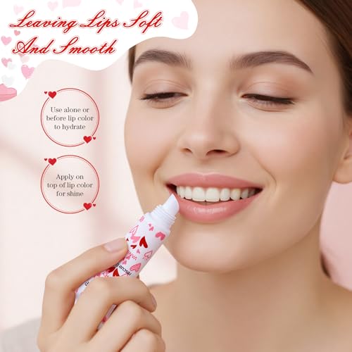 Leelosp 24 Pcs Valentine's Day Lip Balm Galentine's Gifts Bulk Honey Vanilla Lip Balm Conversation Heart Hydrating Natural for Dry Cracked Lips Women Valentines Gifts Bulk for Her