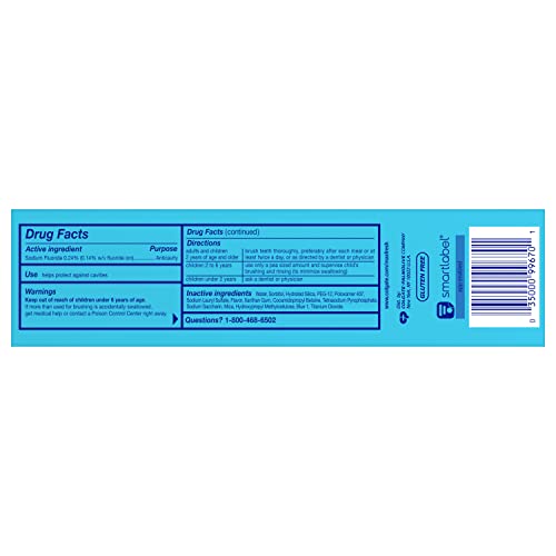 Whitening Toothpaste with Fluoride and Effervescent Mint - 6 Ounce, 4 Pack