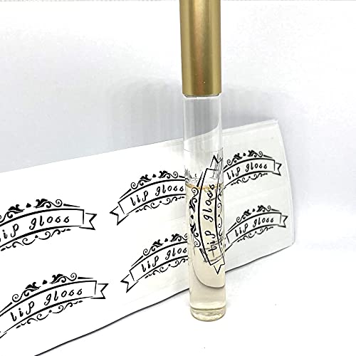 Lip Gloss Tube Stickers,2x1 Inch Clear Roller Bottles Stickers,Waterproof Label for Personalized DIY Lip Gloss Bottle,200 Pcs Per Pack