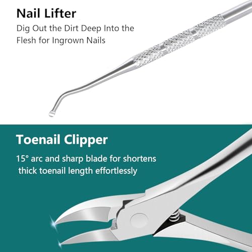 Pedicure Tools Set 40 Pcs Foot Care Kit with Callus Shaver & Blades