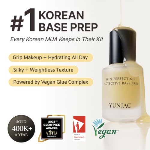 YUNJAC Skin Perfecting Base Primer 1.35oz - Hydrating & Long-Wasting Korean Makeup Primer