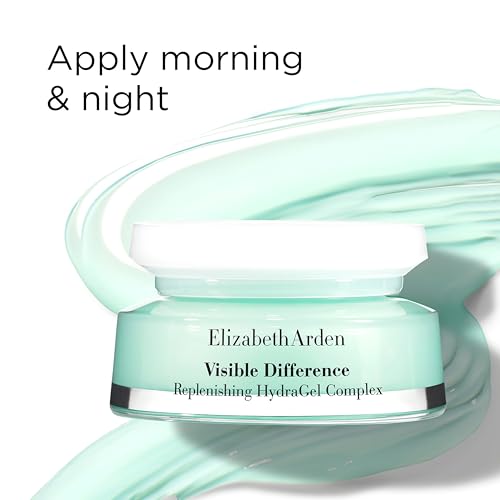 Elizabeth Arden Visible Difference Replenishing HydraGel Complex, Oil-Free Daily Face Moisturizer for Women, Prevents Moisture Loss, Dermatologist and Clinically Tested, 2.5 Oz