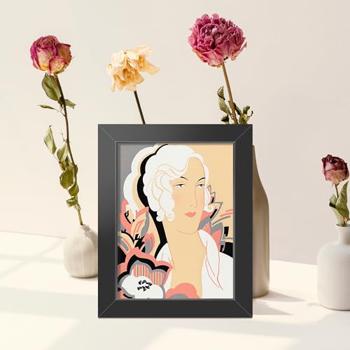 2x3 Photo Frame Set - Black Picture Frames for Wall Display, HD Plexiglas, Vertical or Horizontal Mounting