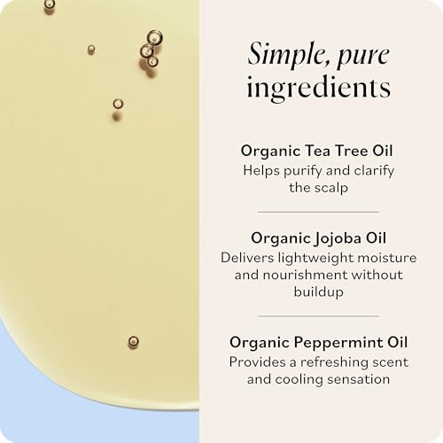 Sky Organics - Organic Tea Tree Scalp Clarifying Oil (2 fl oz/60 mL) Balanced & Purified Hair Oil for Scalp Dryness & Itchiness - Tea Tree, Jojoba, Peppermint - Vegan, Cruelty Free, Beauty, Hair Care