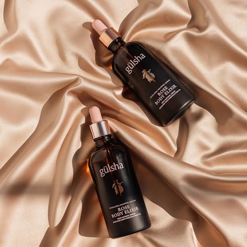 g?lsha Rose Body Elixir ? Luxurious Rose Body Oil 100 ml / 3.38 Fl Oz, Deep Moisturizing, Firming & Nourishing with Vitamins A, D, E & Omegas, Jojoba Oil, Baobab Oil