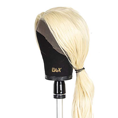 20-24 Inch Canvas Cork Wig Head Mannequin for Wig Making & Styling - Black, 22 Inch Variation