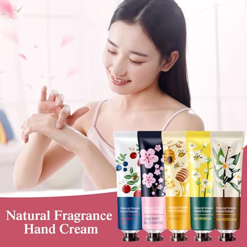 Dansib 60 Pack Mini Hand Cream Gifts Set for Women & Moms - 10 Scents, Travel Size, Moisturizing & Hydrating, Perfect for Gifts - Variation of 60
