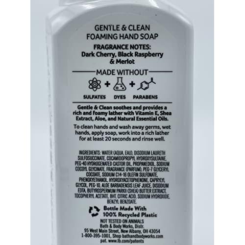 Bath and Body Works Gentle Foaming Hand Soap, Black Cherry Merlot 8.75 Ounce (2-Pack)