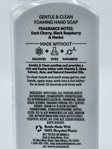 Foaming Hand Soap 8.75 Fl Oz Pack of 2 - Black Cherry Merlot & Aloe Vera