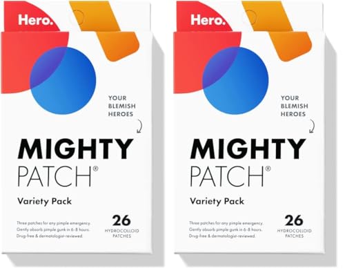 Hydrocolloid Acne Pimple Patches - Mighty Patch Variety Pack 26 Count