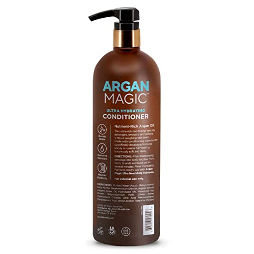 Argan Magic Ultra Hydrating Conditioner 32 oz 2 Pack for Dry Damaged Hair