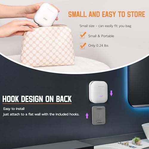 Toothbrush Sanitizer Case with UV-C Lights & Fan Drying - White 2 - Portable & Rechargeable
