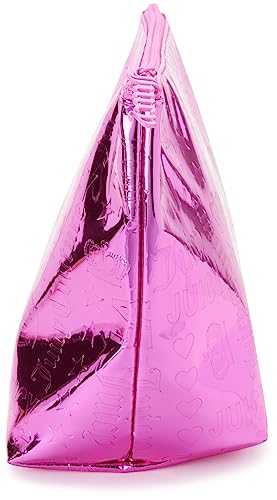 Pink Makeup Bag Organizer with Heart Crown, Travel Cosmetic Case