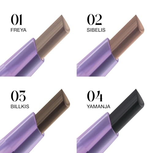 Two-Sided Eyebrow Pencil ? Triangle Thin Tip for Precise Application + Spiral Comb-Brush ? Long-Lasting & Pigmented ? 0.1 g. Brow Goddess (Billkis)