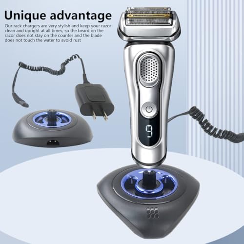 Shaver Charger and Charging Stand for Braun Series 9 8 7 5 3 6, Charger Base for Braun S3 S6 S7 S8 S5 S9 Electric Razor Replacement for Braun Trimmer Charging Dock
