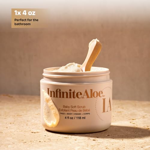 InfiniteAloe Baby Soft Scrub BSS – Aloe Vera Face & Body Exfoliator 4oz
