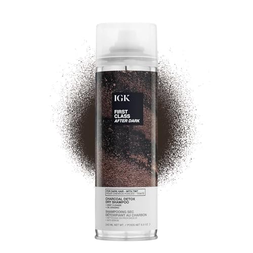 IGK First Class After Dark Charcoal Dry Shampoo for Dark & Brunette Hair - 6.5 OZ