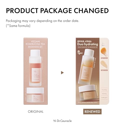Dr.Ceuracle Vegan Kombucha Tea Beginning Set - Mini Hydrating Skincare Kit