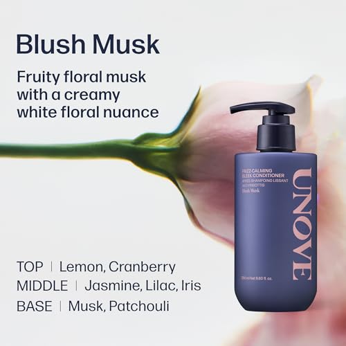 UNOVE Frizz-Calming Sleek Conditioner 9.8 Fl Oz Blush Musk