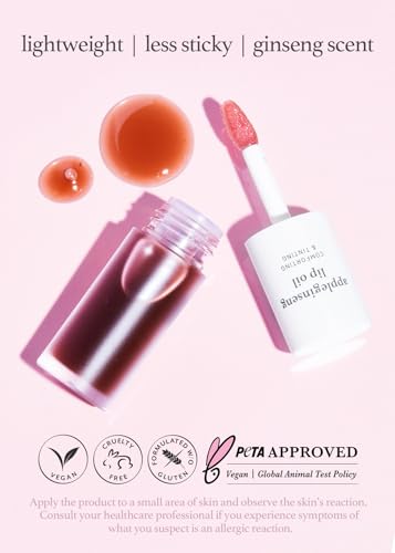 Lip Oil Bundle - NOONI Korean Vegan Ginseng & Fig, 0.12 Fl Oz