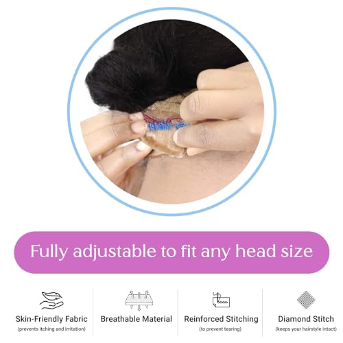 Grey Wig Headband for Synthetic Hair - Wig & Hair Accessory with Silicone Grip, Adjustable