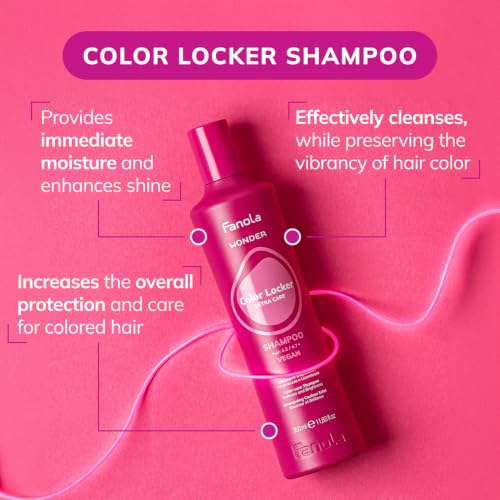 Fanola Wonder Color Locker Moisturizing Shampoo 33.8 oz - Color Safe & Hydrating (Pack of 1)