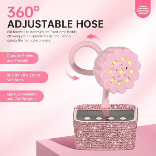 Cordless UV LED Nail Lamp for Gel Nails - Pink Diamond Variation