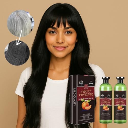 Fruit Vinegar Hair Color - Ammonia-Free Gray Coverage, Long-Lasting, 33.8 fl oz
