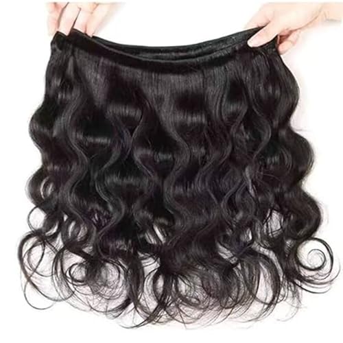 Brazilian Virgin Body Wave Human Hair Extensions 12 Inch 1 Bundle Natural Black