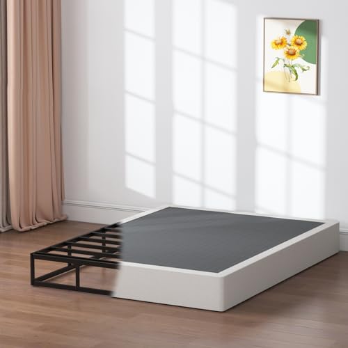 Queen Size Box Spring 9 Inch Height Mattress Foundation - Reinforced Support, Silent, Easy Assembly
