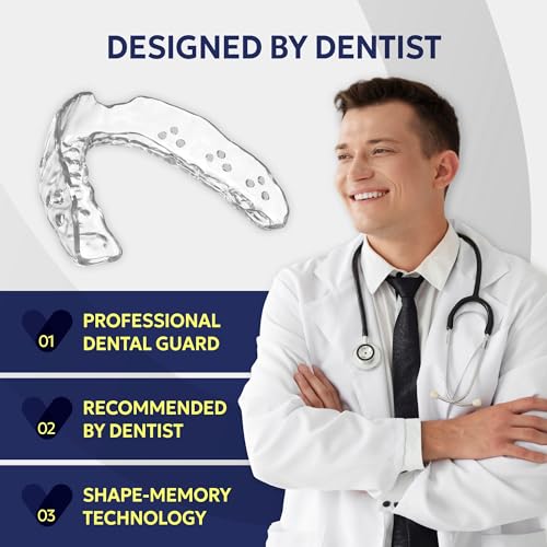 Slim Fit Night Mouth Guard Pack of 4 with Thermo Checker & Case