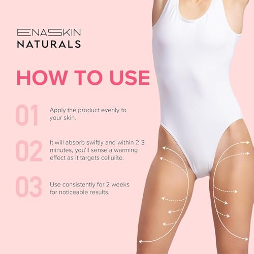 Enaskin Naturals Anti Cellulite Body Firming Cream: Cellulite Remover for Legs & Inner Thigh- Skin Tightening Lotion for Womens' Booty, Stomach & Belly with Acetyl Hexapeptide-8 & Caffeine, 100 ML