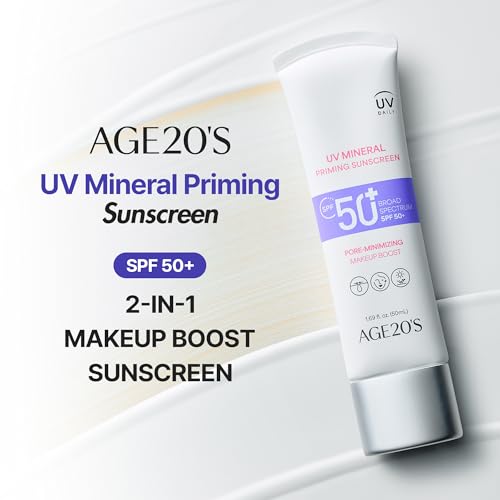 AGE20'S SPF 50+ Mineral Priming Sunscreen 1.69 fl oz - Vegan Korean UV Blocker
