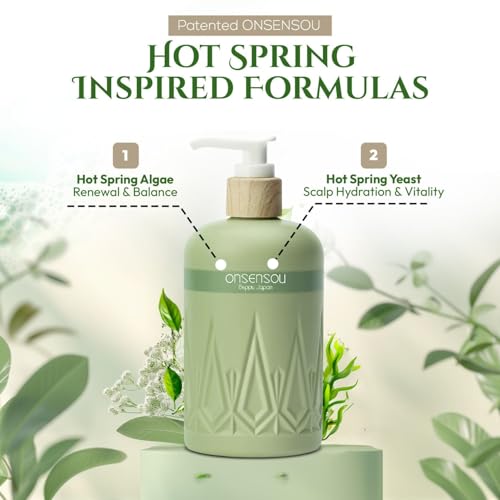 Moisturizing Body Wash for Sensitive Skin Women & Men, Full Body Washes with Hot Spring Yeast, Green Algae & Kaolin from Japan, Natural Body Wash, Daily Use, 2EA, Each 10.1 Fl Oz